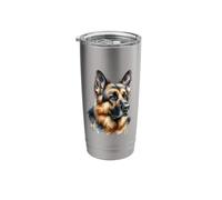 Watercolor German Shepherd Stainless Steel Insulated Tumbler