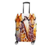 Watercolor Giraffes Suitcase Covers Luggage Protector - Travel Elastic Baggage Case Protective, Washable Anti-scratch Large Suit Case Cover for Suitcases Fits 19-32 Inch Luggages, white, Small, Flower