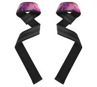 Watercolor Golden Lines Peach Hearts Lifting Wrist Straps 26" Neoprene Padded Deadlift Straps for Weightlifting, Bodybuilding, Strength Training