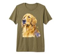 Watercolor Golden Retriever Premium T-Shirt