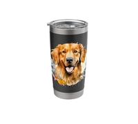 Watercolor Golden Retriever Stainless Steel Insulated Tumbler
