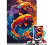 Watercolor Goldfish Puzzles for Teenagers Teens 1000pc Puzzle,Family Game Stress Reliever Difficult Challenge Secret Santa Gifts (38x26cm)