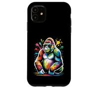 Watercolor Gorilla Ape Painted Primate Paint Case for iPhone 11