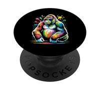 Watercolor Gorilla Ape Painted Primate Paint PopSockets Adhesive PopGrip