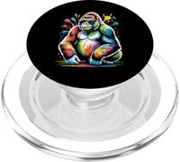 Watercolor Gorilla Ape Painted Primate Paint PopSockets PopGrip for MagSafe