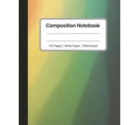 Watercolor Gradient Composition Notebook - Elegant Red to Green Abstract Cover | 110 Pages, Wide Ruled: Minimalist Aesthetic Journal for Writing, Notes, School, or Office