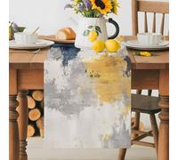 Watercolor Graffiti Color Block Table Runner 36 Inches Long,Table Runners Kitchen Dining Tables Decoration for Home Party Decor, Abstract Oil Painting Tables Runner Wedding Dresser Scarf