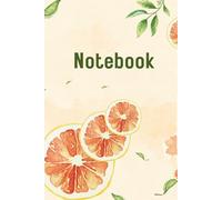 Watercolor Grapefruit Notebook: 6x9 Lined Journal: Aesthetic Citrus Fruit Pattern with "Juicy!" Back Cover Quote | Fresh Summer Botanical Diary for Recipes, Diet Tracking & School Notes
