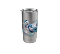 Watercolor Great Blue Heron - Bird Art Stainless Steel Insulated Tumbler