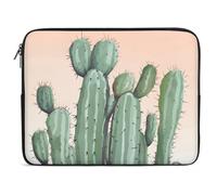 Watercolor Green Cactus Laptop Sleeve Case 13inch Shockproof Slim Computer Bag 10-17 Inch Traveling Carrying Laptop Briefcase for Women Men Waterproof Compatible with MacBook Air, Hp, Dell, Lenovo