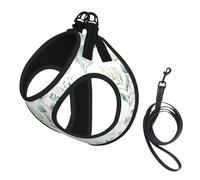 Watercolor Green Floral Leaf Eucalyptus Round Leaves Succulent,Pet Harness,Adjustable Reflective Dog Harness,Pet Leash Vest,M