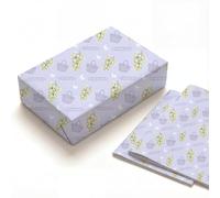 Watercolor Green Grape Wrapping Paper, 2 Sheets Folded Flat Gift Wrap, Heavyweight Kraft for French Picnic Spring Party, Cottagecore Baguette Aesthetic Present