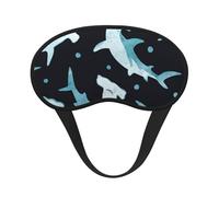 Watercolor Hammerhead Shark, Full Eye Covers Light Blocking Eye Masks Blackout Sleep Eye Muffs