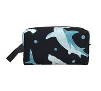 Watercolor Hammerhead SharkLarge Capacity Cosmetic Organizer，Travel Makeup Bag for Women