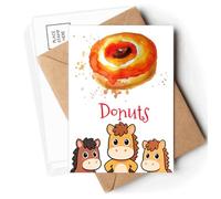 Watercolor Hand-painted Orange Dessert Postcards Envelopes Cards Mailing Year Horse