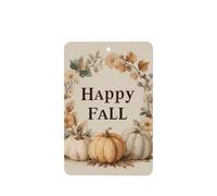 Watercolor Happy Fall Pumpkins Wreath Car Air Fresheners 4 Pcs Hanging Scented Cards Fragrance Scented Cards For Car Aromatherapy Tablets