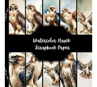 Watercolor Hawk Scrapbook Paper, Woodland Creature Junk Journal Paper, Bird Decorative Paper, DIY Projects, Origami, Collage Sheets, Decoupage Paper, 10 Designs, Double Sided