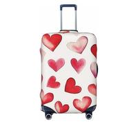 Watercolor Heart Elastic Travel Luggage Cover Suitcase Protector, Print Suitcase Baggage Cover Anti-Scratch