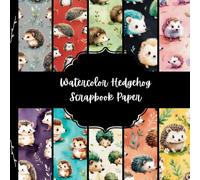 Watercolor Hedgehog Scrapbook Paper, Animal Junk Journal Paper, Mammal Decorative Paper, DIY Projects, Origami, Collage Sheets, Decoupage Paper, 10 Designs, Double Sided