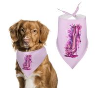 Watercolor High Hell Flowers Cute Dog Bandanna Scarf Printed Adjustable Triangle Pet Kerchief for Dogs And Cats