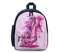 Watercolor High Hell Flowers Print Mini Backpack Cute Small Travel Daypack Purse with Adjustable Straps for Women Men