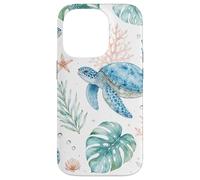 Watercolor Honu Sea Turtle - Tropical Beach Coastal Boho Case for iPhone 14 Pro