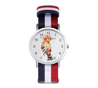 Watercolor Hoopoe Bird Custom Quartz Watches Arabic Numerals Wrist Watch with Adjustable Strap for Men Women