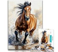 Watercolor Horse Adult Jigsaws 1000 Pieces Difficult,Challenging To Complete But Fun And Humorous Birthday Present,Gifts,Wall Art (75x50cm)