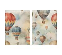Watercolor Hot Air Balloon Passport Holder, ID Card Protector Case Passport Holder with Slot Passports Travel Wallet Document Cover for Women And Men