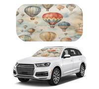Watercolor Hot Air Balloon Windshield Sun Shade Umbrella Protect Car from Sun Rays & Heat Damage Keep Cool And Protect Interior Foldable Car Sun Shade