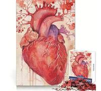 Watercolor Human Heart Jigsaw 1000 Pieces for Teenagers Reasoning Skill Serene Escape Sharp Cut Thoughtful Gift (38x26cm)