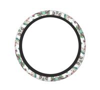 Watercolor Hummingbirds Rose Steering Wheel Cover
