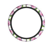 Watercolor Hydrangea Printed Steering Wheel Cover Elastic Stretch Car Wheel Wrap Breathable Non-Slip Steering Wheel Protector for Car Truck SUV