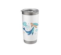Watercolor Illustration Underwater World Stainless Steel Insulated Tumbler