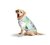 Watercolor Iris Print Breathable Dog Tshirt for Medium Large Breed