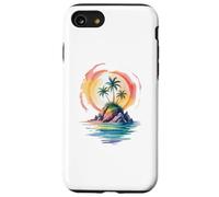 Watercolor Island Tropical Sunset Illustration Case for iPhone SE (2020) / 7/8
