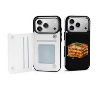 Watercolor Italian Lasagna Printed Flip Phone Cases Compatible with iPhone 17