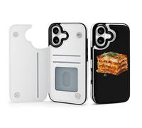 Watercolor Italian Lasagna Printed Flip Phone Cases Compatible with iPhone 17