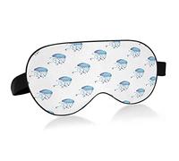 Watercolor Jellyfish Breathable Sleeping Eyes Mask, Cool Feeling Eye Sleep Cover for Summer Rest, Elastic Contoured Blindfold for Women & Men Travel