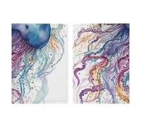 Watercolor Jellyfish Passport Holder Passport Wallet PU Leather Passports Protective Cover Slim Travel Accessories