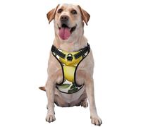 Watercolor Juicy Lemons Green Leaves No Pull Dog Harness Adjustable Reflective Oxford Easy Control Medium Large Dog Harness