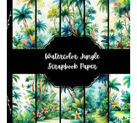 Watercolor Jungle Scrapbook Paper, Tropical Forest Junk Journal Paper, Rainforest Decorative Paper, DIY Projects, Origami, Collage Sheets, Decoupage Paper, 10 Designs, Double SIded