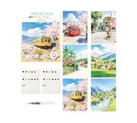 Watercolor Kit - 12 Color Portable Paint Workbook, Refillable Water Brush Pen, Educational Beginner Art Set, Compact Travel Journal, Pigmented Sketching Palette | For Adult Hobbyists