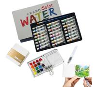 Watercolor Kit - Compact and Lightweight Travel Watercolor Set - Portable Artistic Palette for Beginners, Hobbies and Artists