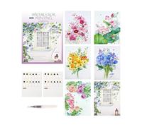 Watercolor Kit - Watercolor Painting Set, 12 Colors Portable Professional Workbook With Pen For Home Studio School College Travel Trip Car Desktop Outside Pottery Mural Sketching