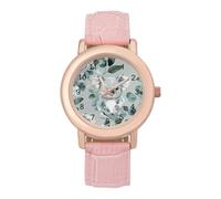 Watercolor Koala Pattern Women's Wrist Watch Fashion Wristwatches with Pink Strap Gifts for Women Mother Wife Birthday