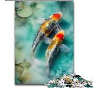 Watercolor Koi 1000 Pieces Jigsaw Puzzle For Adults Teens, Help The Brain Exercise Addictive Toys to Cultivate Patience Unique Challenge Game (50x75cm)