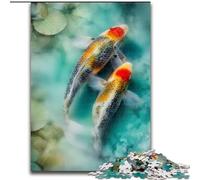 Watercolor Koi Jigsaws Puzzles 1000 Pieces for Teenagers Gifts, Challenging Game Gifts for Is Ideal As A Gift for The Whole Family (26x38cm)