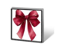 Watercolor Large Deep Red Bow with Long Ribbon Unisex Brooches & Pins Square Lightweight Lapel Badge Jewelry for Clothing Shawl Hat