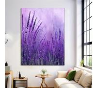 Watercolor Lavender Posters Decorative Painting Canvas Wall Art Hand Painted Garden Decorative Posters, Deep Purple Living Room Decor Wall Pictures 31X47In (80X120Cm)